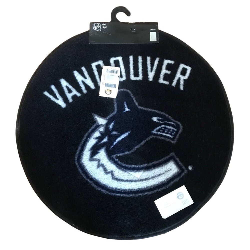 NHL Vancouver Canucks Puck Mat Round Rug 27" Officially Licensed Fanmats New